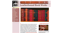 Desktop Screenshot of leatherboundbindery.com